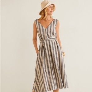 Striped linen dress